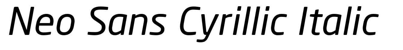 Neo Sans Cyrillic Italic
